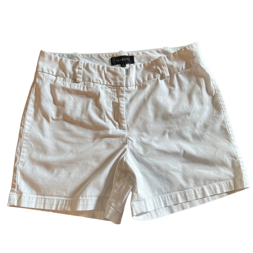 Talbots Relaxed Chino Shorts/White